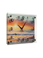 Часы настенные, интерьерные "Морской рассвет", бесшумные, 25 х 35 см - Фото 2