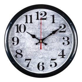 Часы настенные, серия: Классика, d-22 см, корпус черный