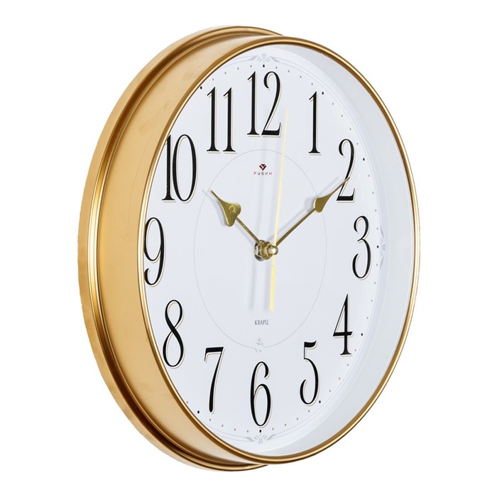 Часы настенные, серия: Классика, d-29 см, корпус золотой