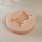 Молд силикон "Мишка с сердечком" 4,3х3х1,3 см - Фото 3