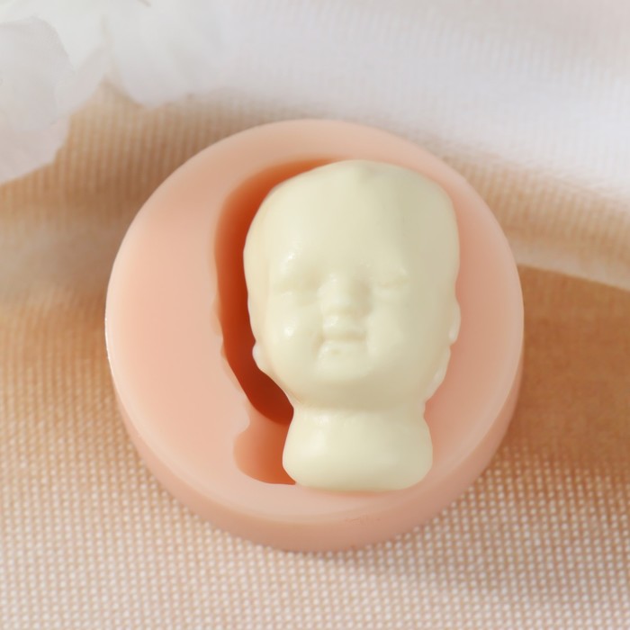 Молд силикон "Лицо младенца" №8 3,6х2,2х1,4 см - Фото 1
