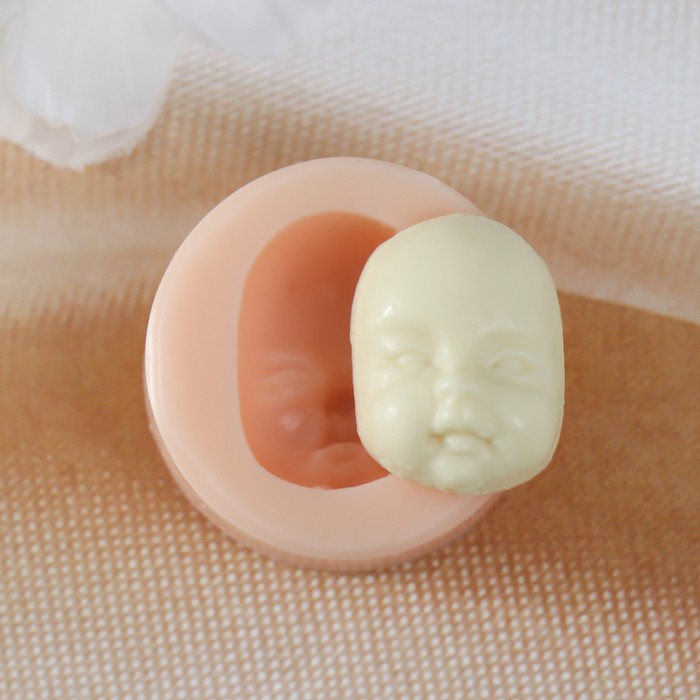 Молд силикон "Лицо младенца" №14 2,1х1,6х0,8 см - Фото 1