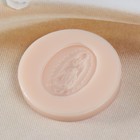 Молд силикон "Медальон с Богородицей" 3,9х2,9х0,5 см - фото 23062332