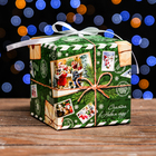 Коробка складная "Подарок"  10 х 10 х 10 см - фото 11370335