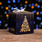 Коробка складная "Merry christmas" 10 х 10 х 10 см - фото 8299465