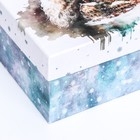 Коробка квадратная "Дед Мороз" , 19 × 19 × 10 см - фото 7691746