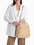 Рюкзак женский на молнии, с карманами, размер 27×10×31 см, бежевый - Фото 12