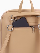 Рюкзак женский на молнии, с карманами, размер 27×10×31 см, бежевый - Фото 10