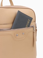 Рюкзак женский на молнии, с карманами, размер 27×10×31 см, бежевый - Фото 9
