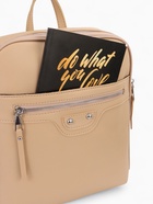 Рюкзак женский на молнии, с карманами, размер 27×10×31 см, бежевый - Фото 4