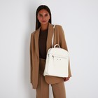 Рюкзак-сумка Astraria на молнии, с карманами, белый - Фото 6