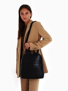 Рюкзак-сумка женский на молнии, с карманами, размер 27×9.5×32 см, чёрный - Фото 12