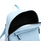 Рюкзак-сумка женский Vespera на молнии, с карманами, голубой - Фото 6