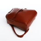 Рюкзак женский из искусственной кожи на молнии, 2 кармана, цвет коричневый - Фото 4