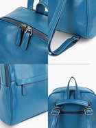 Рюкзак-сумка женский на молнии, с карманами, размер 27×9.5×32 см, синий - Фото 3