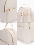 Рюкзак женский на молнии, с карманом, размер 24×12×31 см, белый - Фото 2