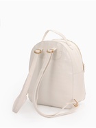 Рюкзак женский на молнии, с карманом, размер 24×12×31 см, белый - Фото 3