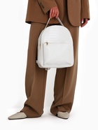 Рюкзак женский на молнии, с карманом, размер 24×12×31 см, белый - Фото 9