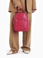 Рюкзак женский на молнии, с карманом, размер 24×12×31 см, фуксия - Фото 9