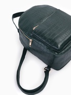 Рюкзак женский на молнии, с карманом, размер 24×12×31 см, зелёный - Фото 3