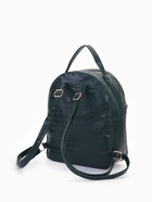 Рюкзак женский на молнии, с карманом, размер 24×12×31 см, зелёный - Фото 4