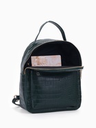 Рюкзак женский на молнии, с карманом, размер 24×12×31 см, зелёный - Фото 7