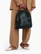 Рюкзак женский на молнии, с карманом, размер 24×12×31 см, зелёный - Фото 8