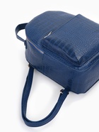 Рюкзак женский на молнии, с карманом, размер 24×12×31 см, синий - Фото 3