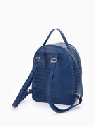 Рюкзак женский на молнии, с карманом, размер 24×12×31 см, синий - Фото 4