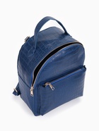 Рюкзак женский на молнии, с карманом, размер 24×12×31 см, синий - Фото 6