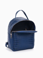 Рюкзак женский на молнии, с карманом, размер 24×12×31 см, синий - Фото 5