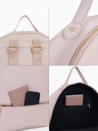 Рюкзак женский на молнии, с карманами, размер 27×10×34 см, бежевый - Фото 2