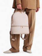 Рюкзак женский на молнии, с карманами, размер 27×10×34 см, бежевый - Фото 8