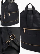 Рюкзак женский на молнии, с карманом, размер 27×13.5×33 см, чёрный - Фото 2