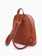 Рюкзак женский на молнии, с карманом, размер 27×13.5×33 см, коричневый - Фото 6