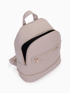 Рюкзак женский на молнии, с карманом, размер 27×13.5×33 см, бежевый - Фото 6