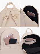 Рюкзак женский на молнии, с карманом, размер 27×13.5×33 см, молочный - Фото 2