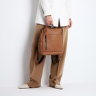 Рюкзак женский из искусственной кожи на молнии, 4 кармана, цвет коричневый - Фото 8