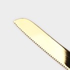 Набор для торта Goldy, 2 предмета: нож длина 27 см, лопатка длина 25 см, цвет золотой - Фото 3