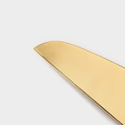 Набор для торта Goldy, 2 предмета: нож 27 см, лопатка 25 см, металл, золотистый - Фото 4