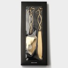 Набор для торта Elegance, 2 предмета: нож длина 28 см, лопатка длина 26 см, цвет золотой - Фото 5