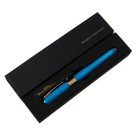 Ручка шариковая, 0.5 мм, BrunoVisconti MONACO, стержень синий, корпус Soft Touch бирюзовый, в футляре
