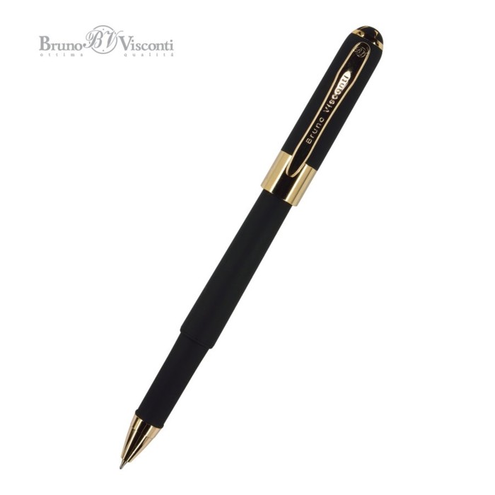 Ручка шариковая, 0.5 мм, BrunoVisconti MONACO, стержень синий, корпус Soft Touch чёрный, в футляре