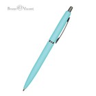 Ручка шариковая автоматическая, 1.0 мм, BrunoVisconti SAN REMO, стержень синий, металлический корпус Soft Touch голубой, в футляре - фото 7660321