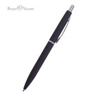 Ручка шариковая автоматическая, 1.0 мм, BrunoVisconti SAN REMO, стержень синий, металлический корпус Soft Touch графитовый, в синем футляре - Фото 2