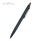 Ручка шариковая автоматическая, 1.0 мм, BrunoVisconti SAN REMO, стержень синий, металлический корпус Soft Touch тёмно-синий, в футляре - Фото 3