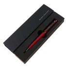 Ручка шариковая поворотная, 1.0 мм, BrunoVisconti FIRENZE, стержень синий, металлический корпус Soft Touch красный, в футляре - фото 936403