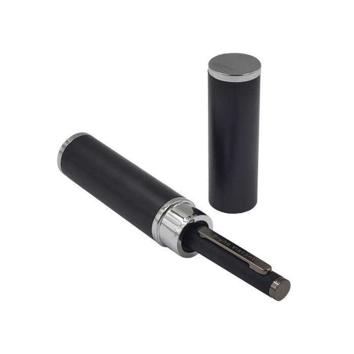 Ручка шариковая поворотная, 1.0 мм, BrunoVisconti FIRENZE, стержень синий, металлический корпус Soft Touch чёрный, в тубусе - Фото 1