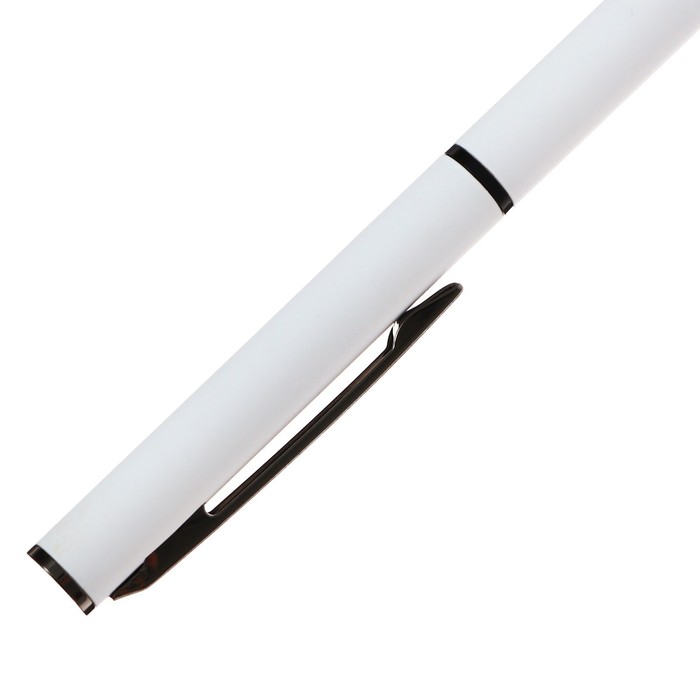 Ручка шариковая поворотная, 0.7 мм, BrunoVisconti PALERMO, стержень синий, металлический корпус Soft Touch белый, в футляре