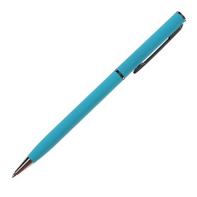 Ручка шариковая поворотная, 0.7 мм, BrunoVisconti PALERMO, стержень синий, металлический корпус Soft Touch бирюзовый, в футляре